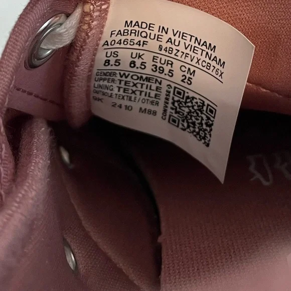 Converse CTAS dusty rose flat zero drop sneaker easy-step crush heel sz 8.5 wmn - Picture 10 of 10